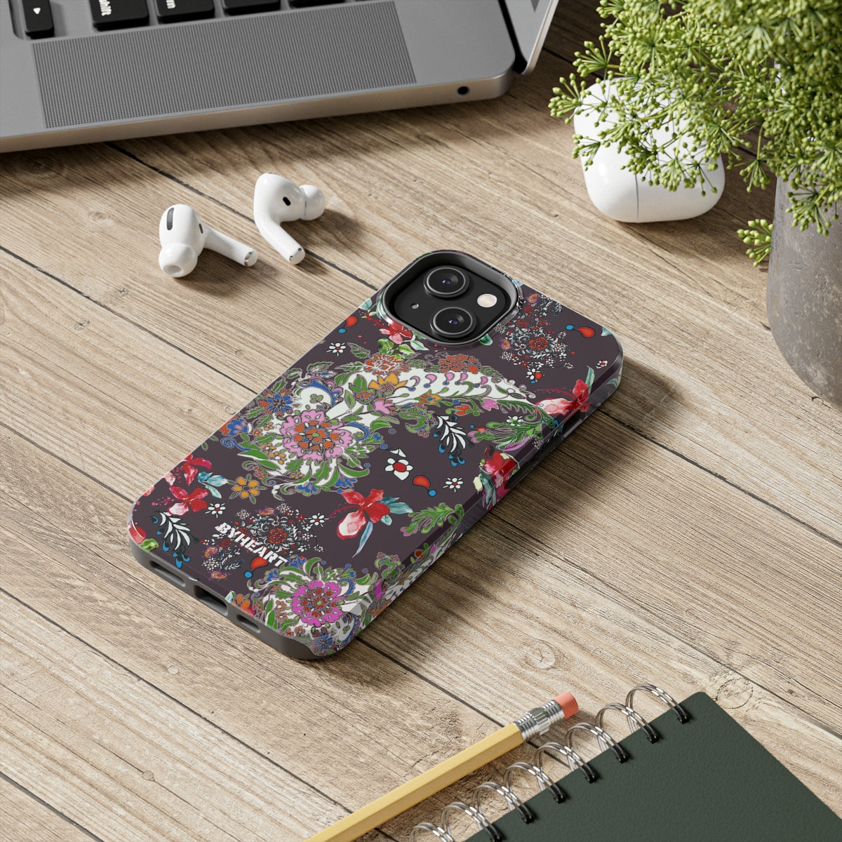 BLACK PAISLEY FLOWERS, ISFAHAN  | Tough Phone Cases, Case-Mate | 