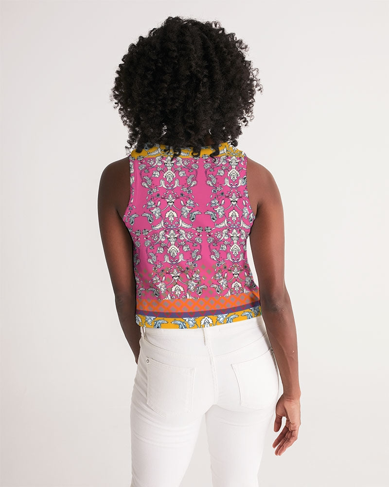 MIRACULOUS FLOWERS -PINK || Women's Cropped Tank