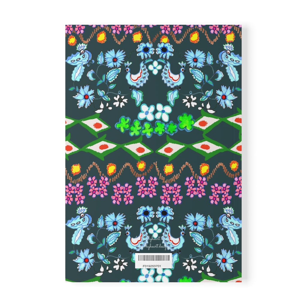 ORIENTAL BLUE BIRDS, KASHAN | Softcover Notebook, A5 |