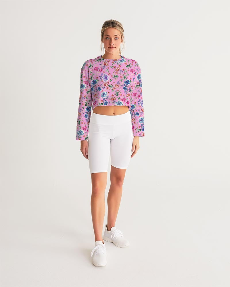 AMORE PINK Women's Cropped Sweatshirt
