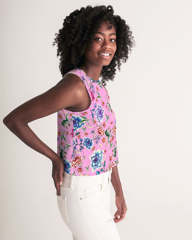 AMORE PINK Women's Cropped Tank