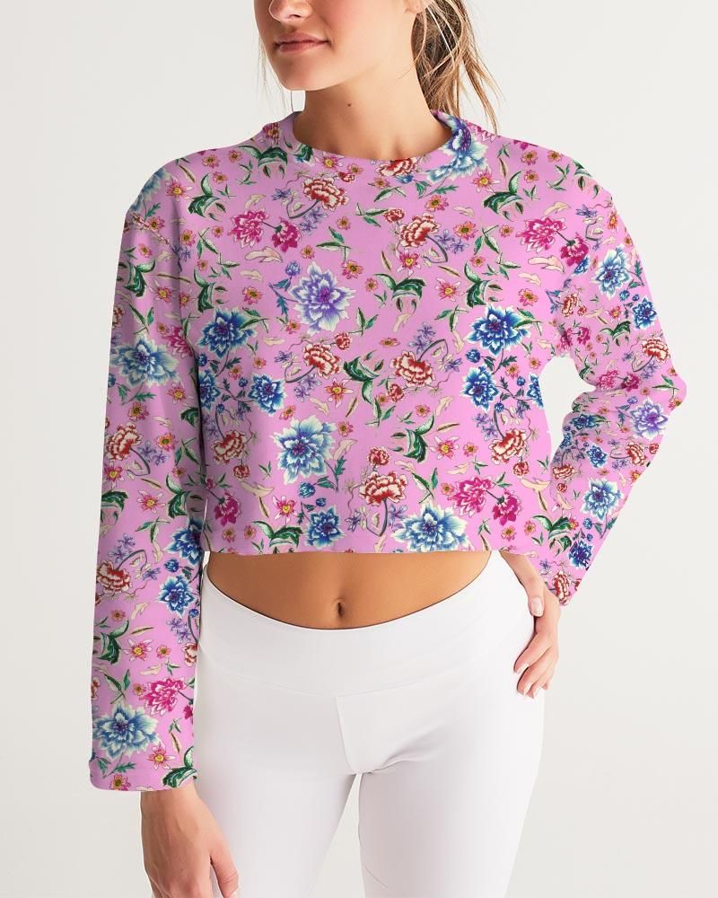 AMORE PINK Women's Cropped Sweatshirt