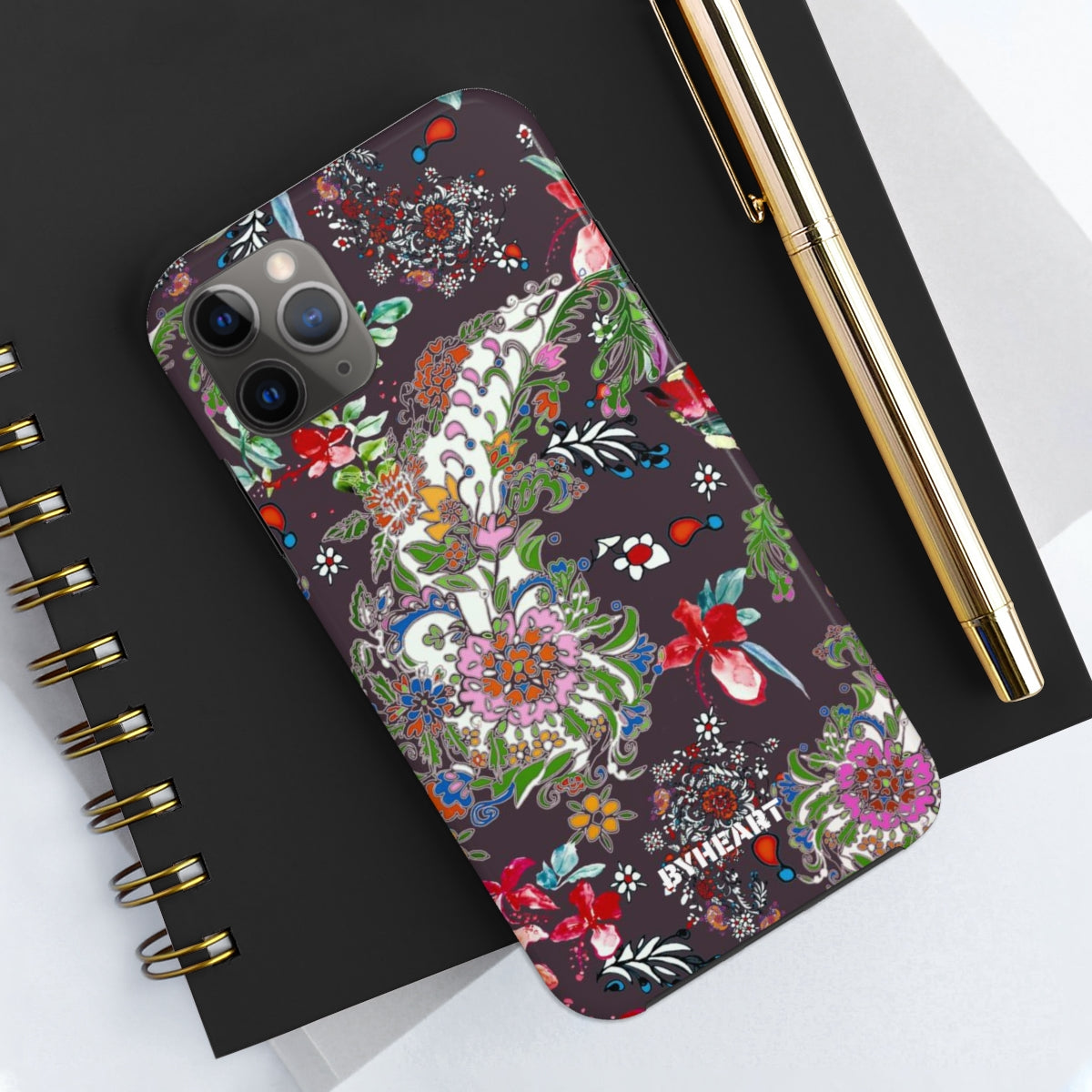 BLACK PAISLEY FLOWERS, ISFAHAN  | Tough Phone Cases, Case-Mate | 