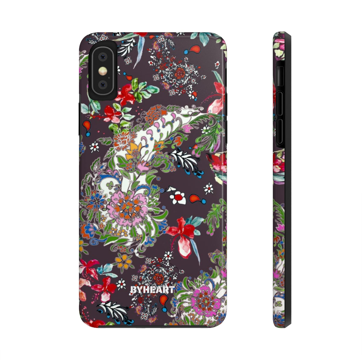 BLACK PAISLEY FLOWERS, ISFAHAN  | Tough Phone Cases, Case-Mate | 