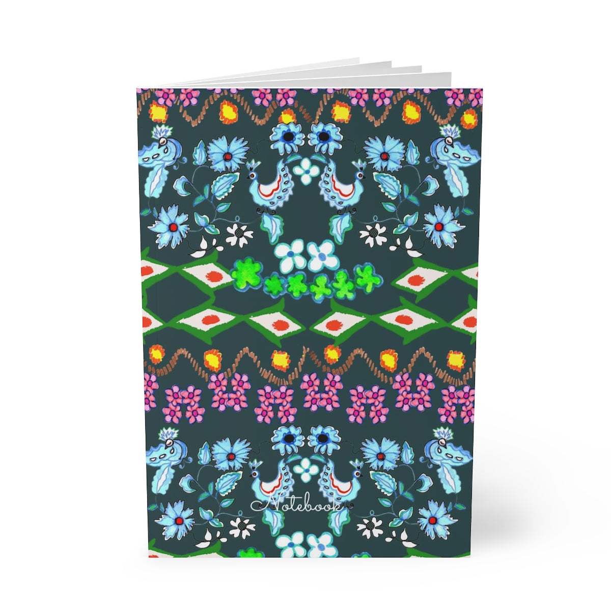 ORIENTAL BLUE BIRDS, KASHAN | Softcover Notebook, A5 |