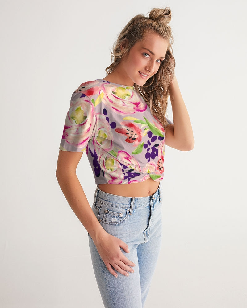 TULIP  THE PERFECT LOVE Women's Twist-Front Cropped Tee