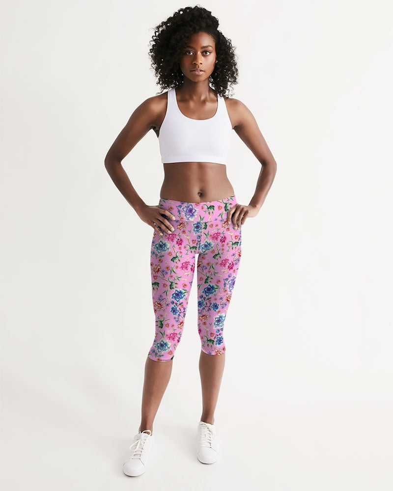 AMORE PINK Women's Mid-Rise Capri