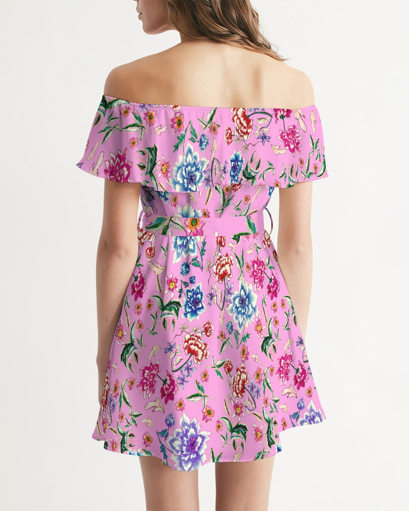 AMORE PINK Women's Off-Shoulder Dress