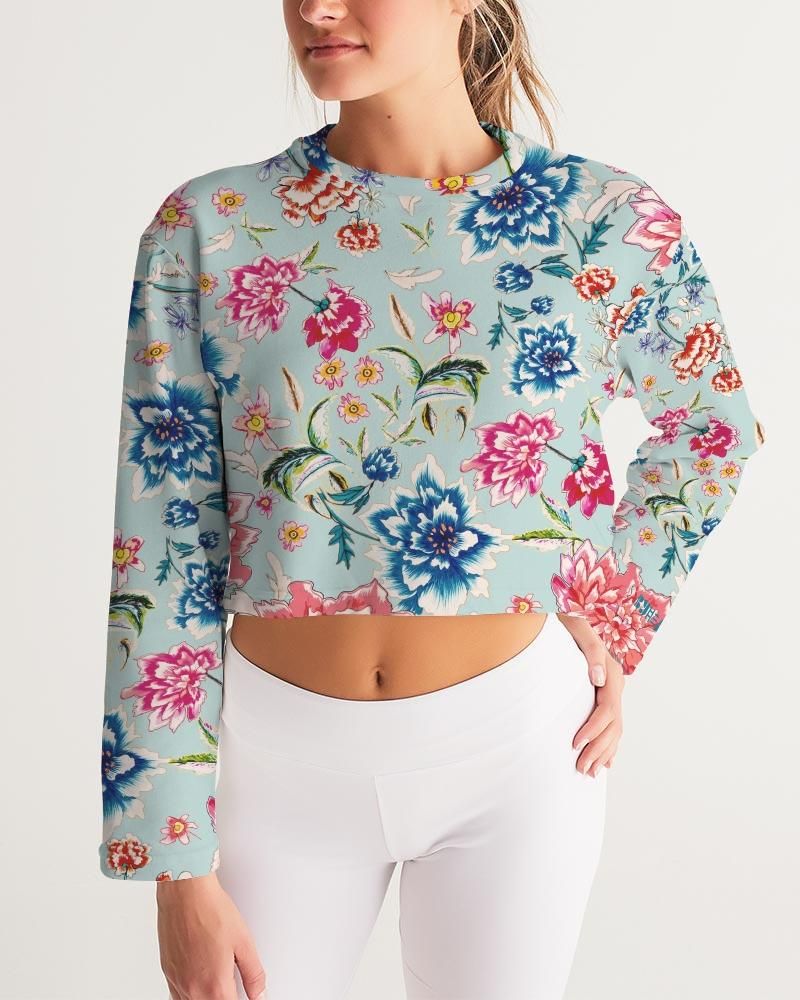 AMORE BLUE Women's Cropped Sweatshirt