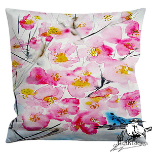 Open image in slideshow, CUSHIONS COVER CHERRY FLOWERS ENJOY
