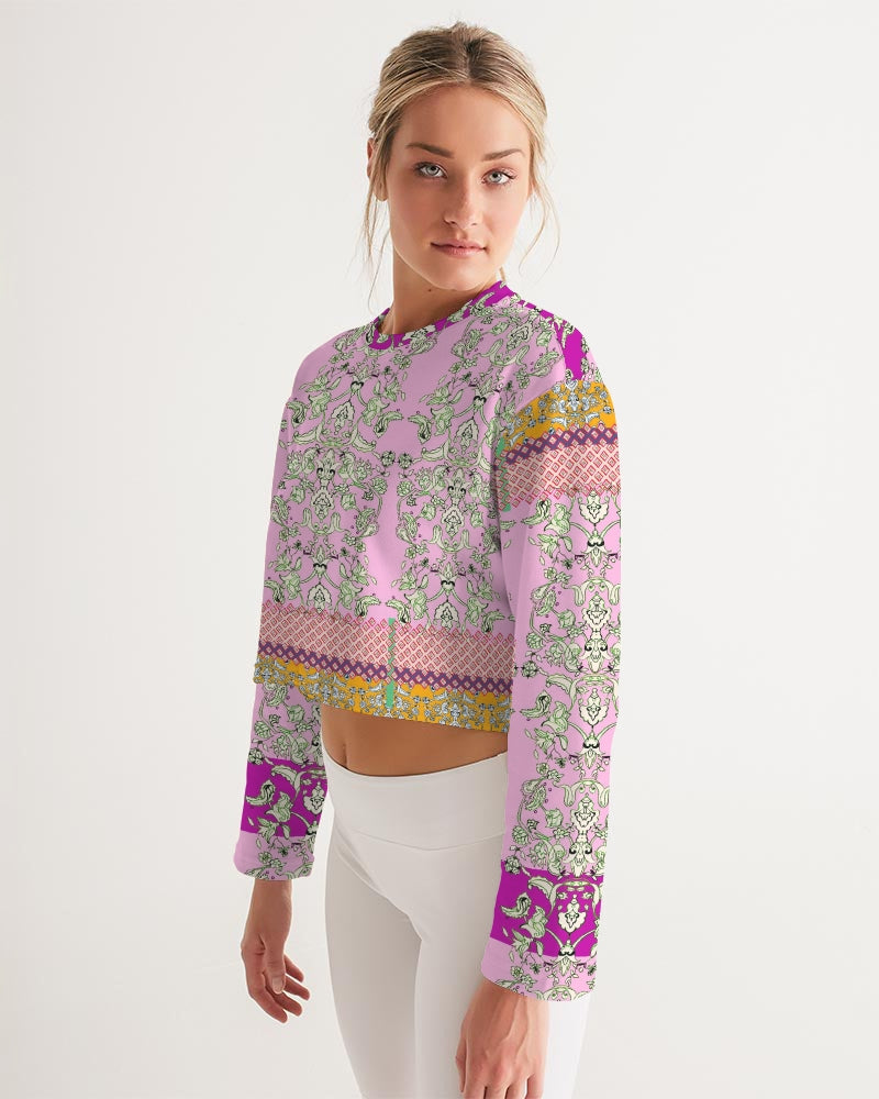 MIRACULOUS FLOWERS -PINK ||  Women's Cropped Sweatshirt