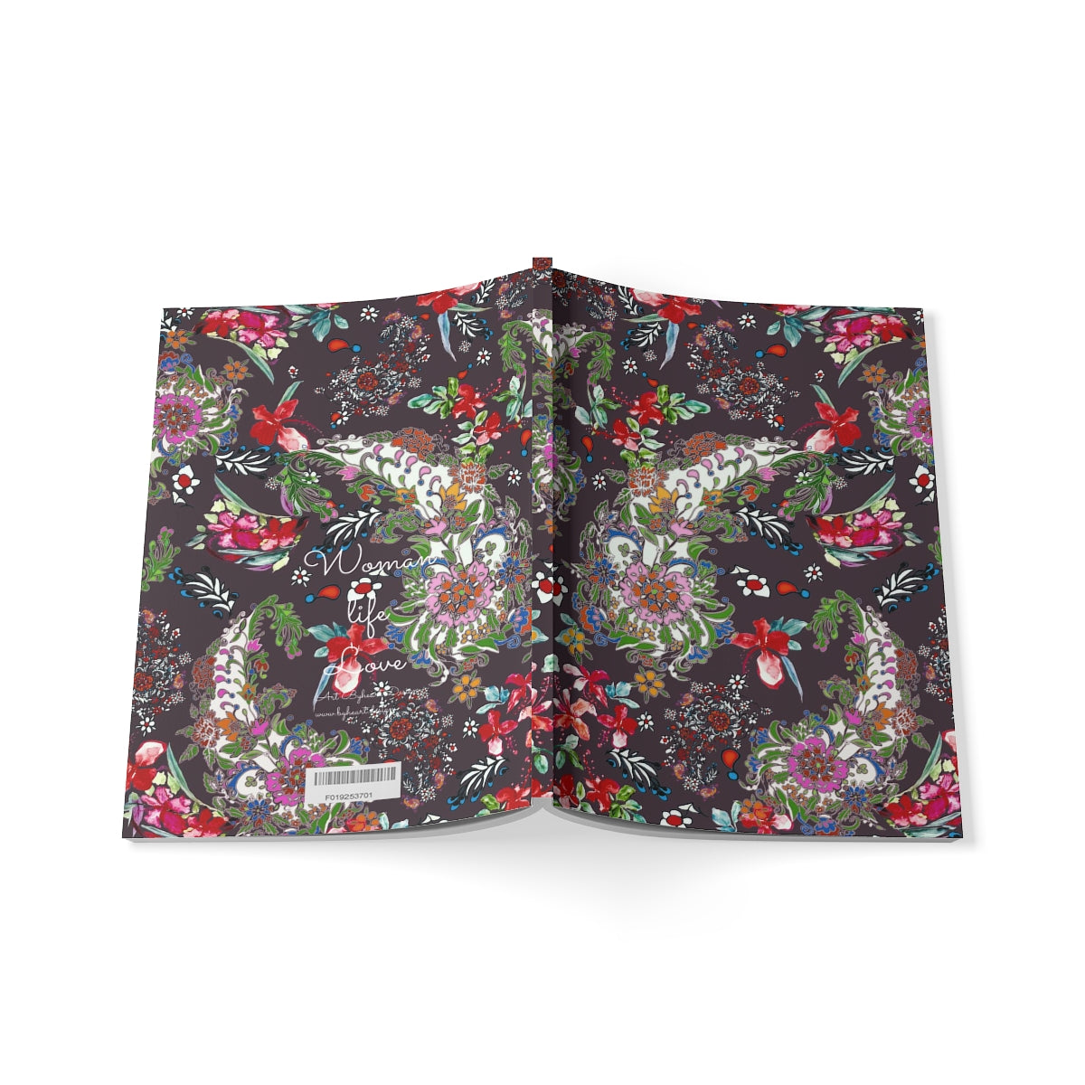 BLACK PASLEY FLOWERS, ISFAHAN | Softcover Notebook, A5 |