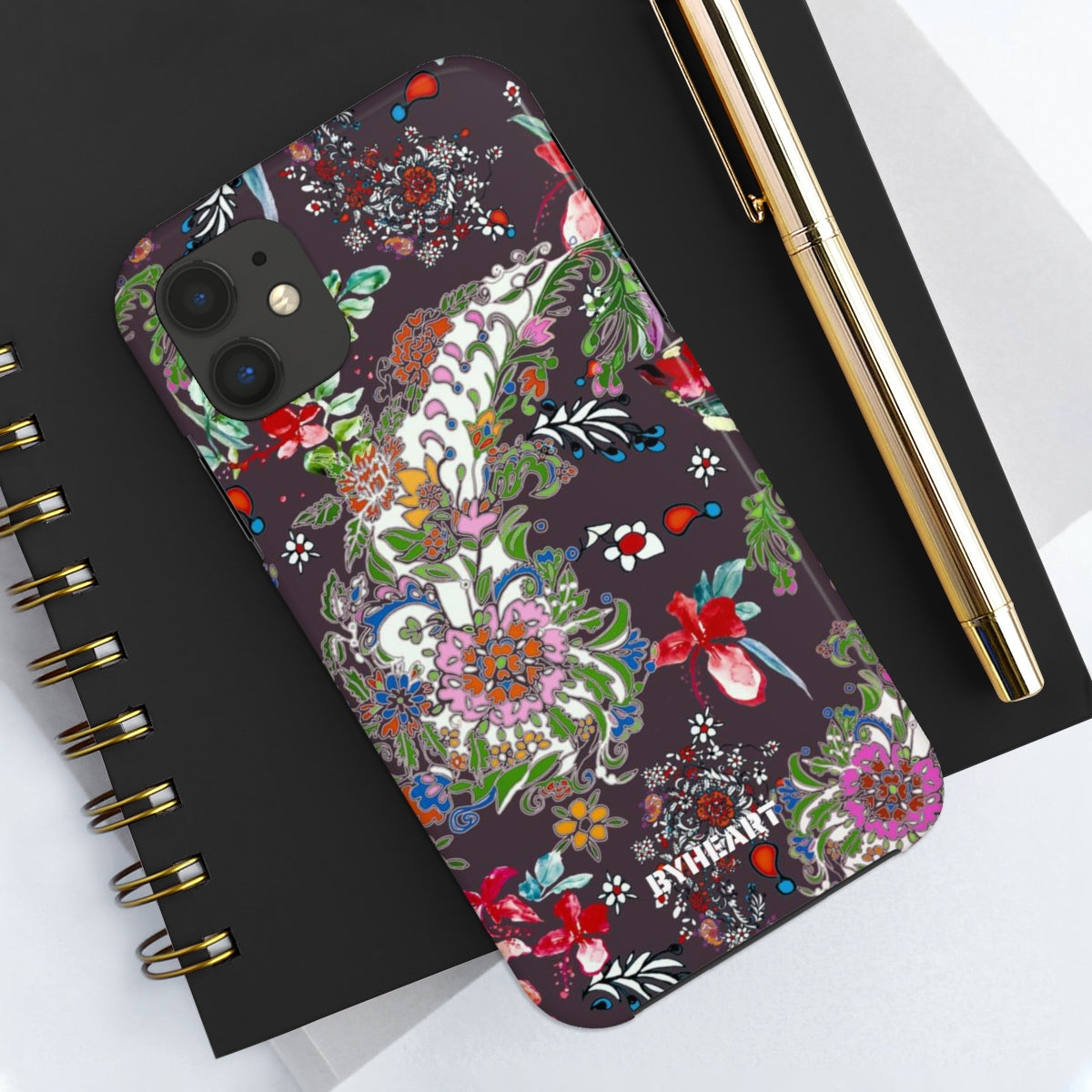 BLACK PAISLEY FLOWERS, ISFAHAN  | Tough Phone Cases, Case-Mate | 