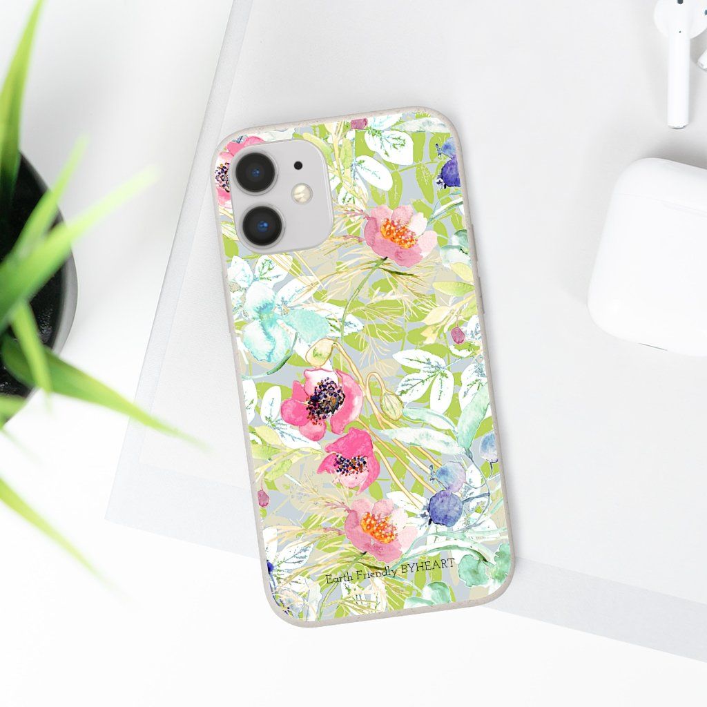 Biodegradable Case || BLUE BLOMS IN GOLLESTAN GARDEN || 