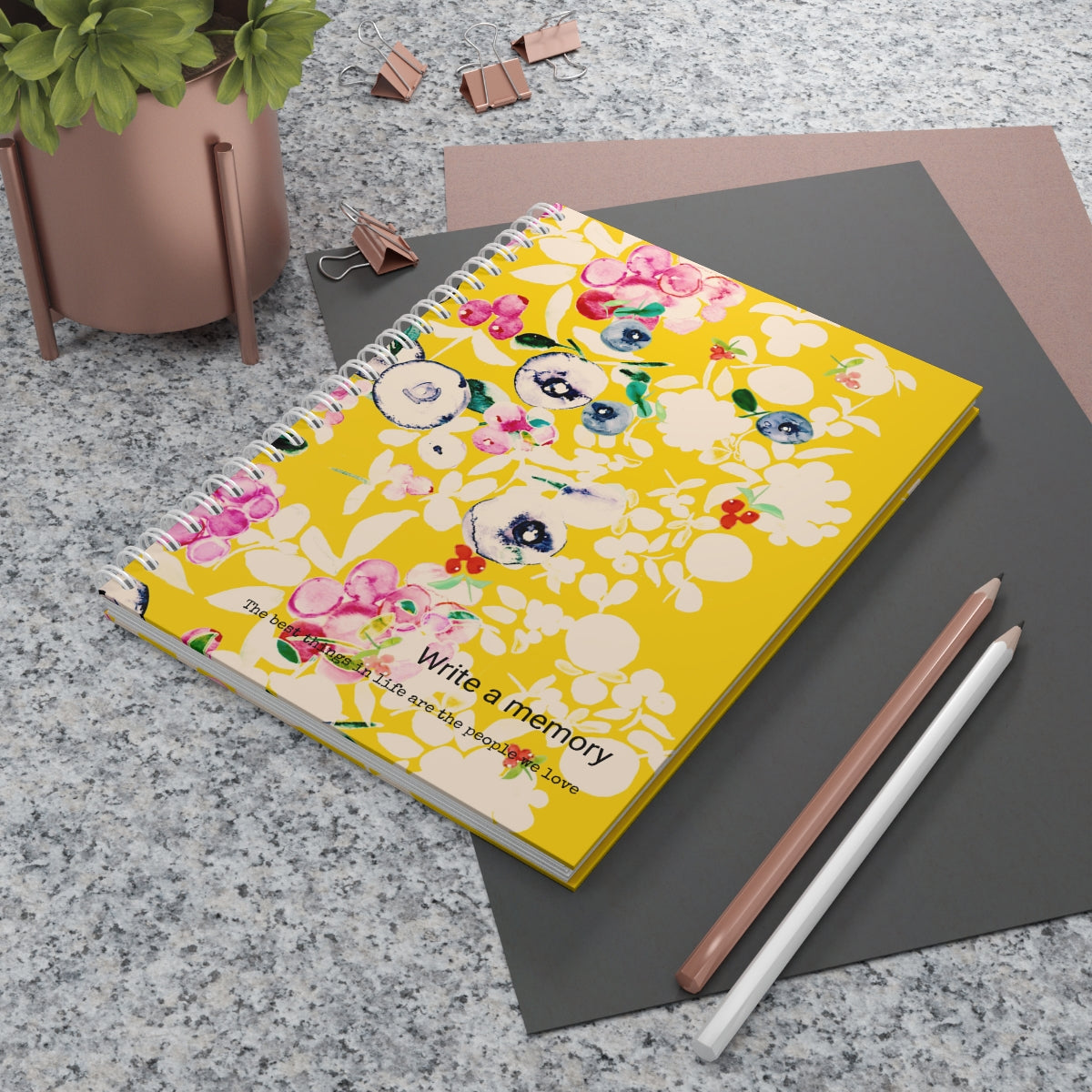 YELLOW FLOWERS IN NICE | Spiral Notebook |