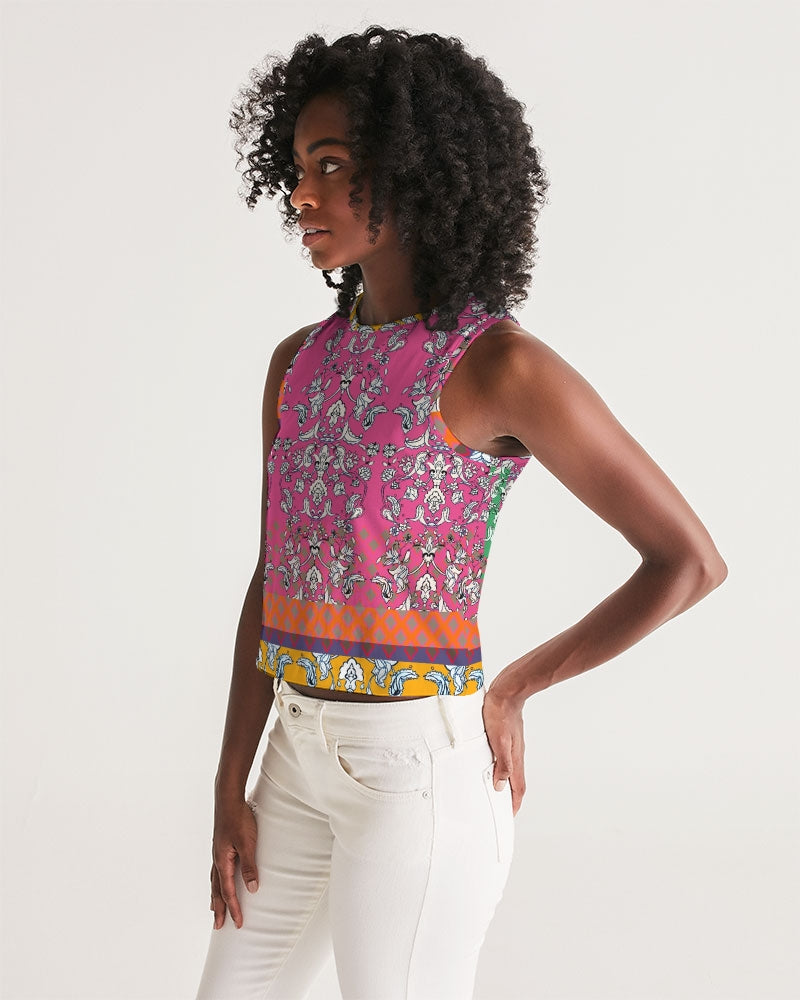 MIRACULOUS FLOWERS -PINK || Women's Cropped Tank