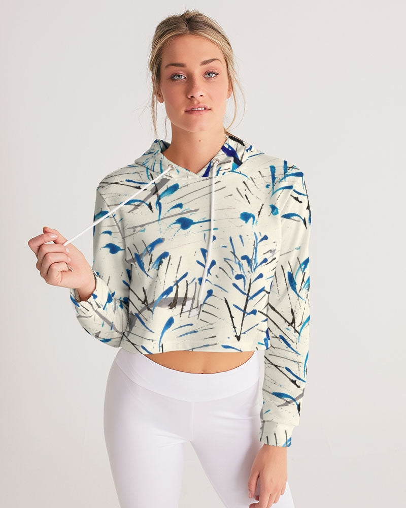 MOONLIGHT BRANCH  Women's Cropped Hoodie