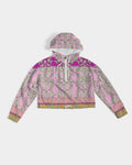 MIRACULOUS FLOWERS -PINK || Women's Cropped Windbreaker