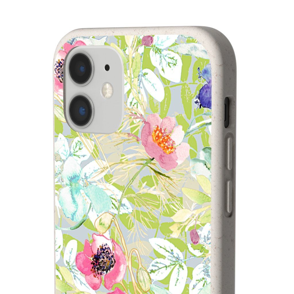 Biodegradable Case || BLUE BLOMS IN GOLLESTAN GARDEN || 