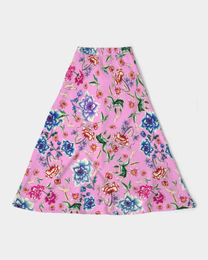 AMORE PINK Women's A-Line Midi Skirt