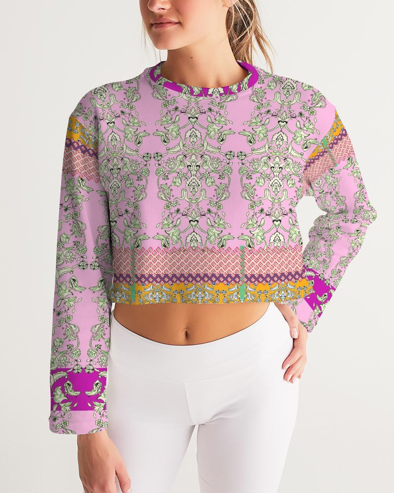 MIRACULOUS FLOWERS -PINK ||  Women's Cropped Sweatshirt