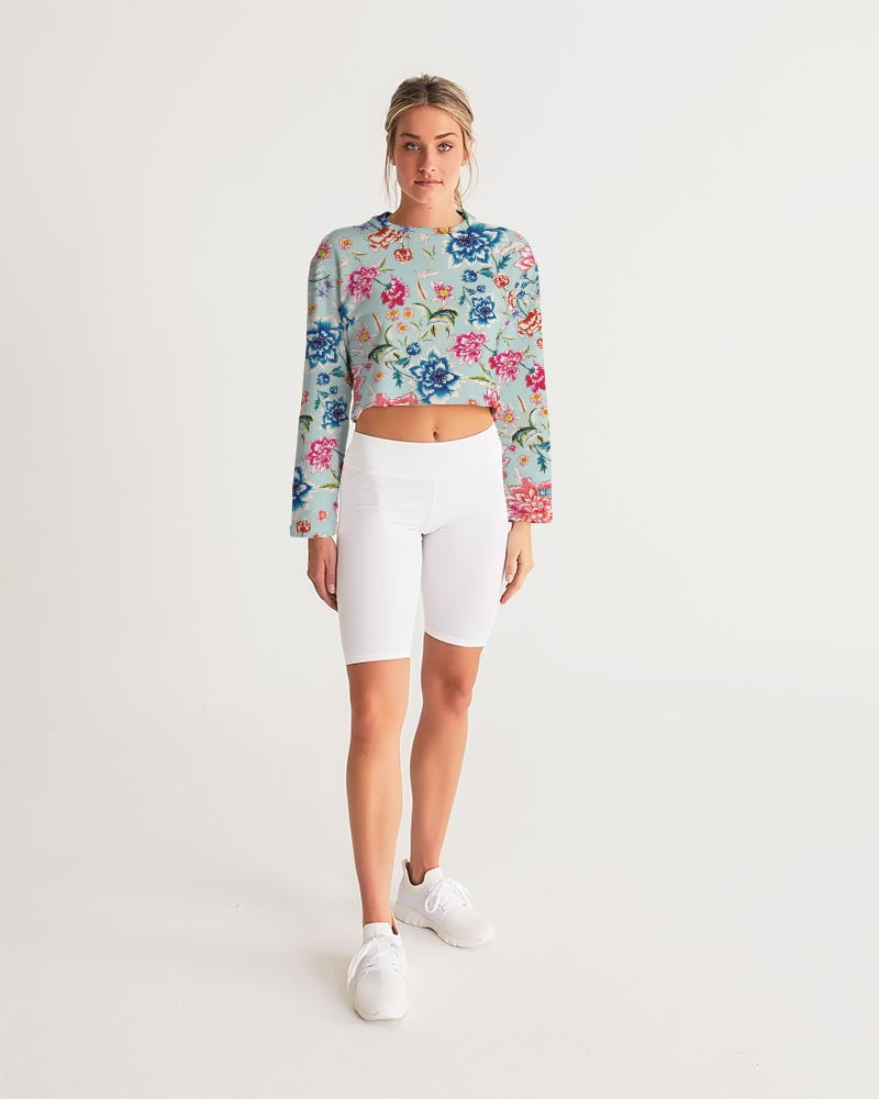 AMORE BLUE Women's Cropped Sweatshirt