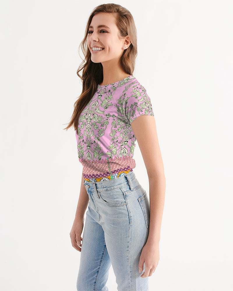 FLORAL  MIRACULOUS  WORLD - dress-pink1 Women's Tee