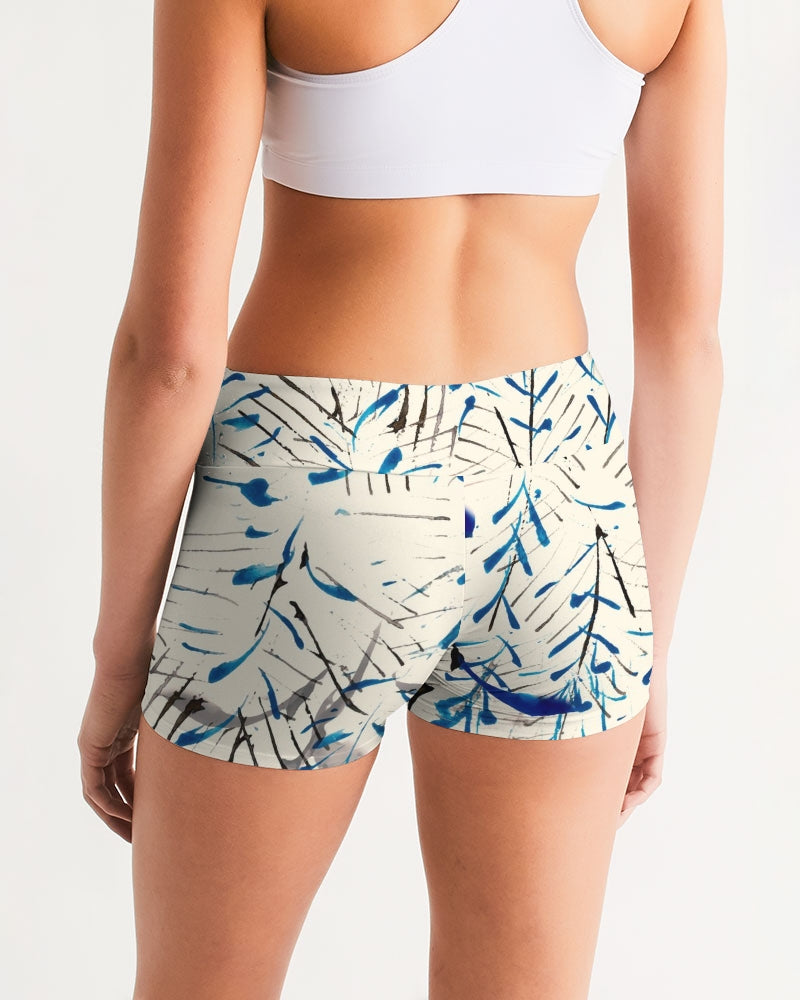 MOONLIGHT BRANCH  Women's Mid-Rise Yoga Shorts