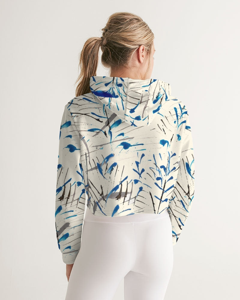 MOONLIGHT BRANCH  Women's Cropped Hoodie