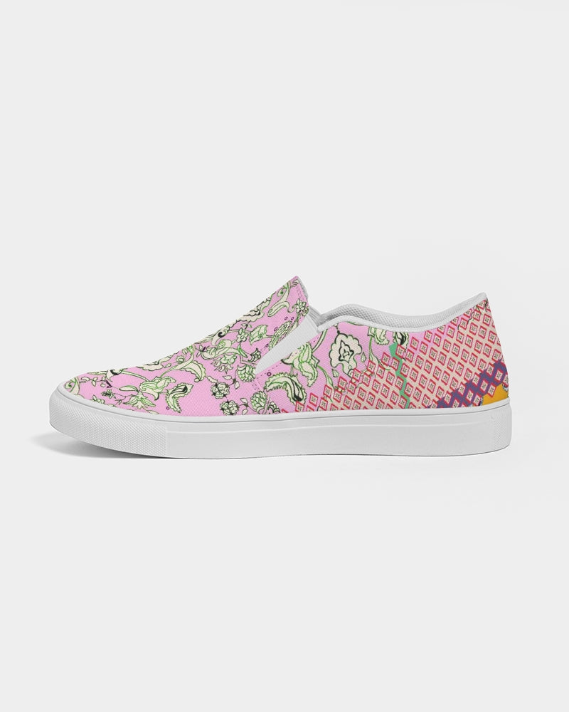 MIRACULOUS FLOWERS -PINK || Women's Slip-On Canvas Shoe