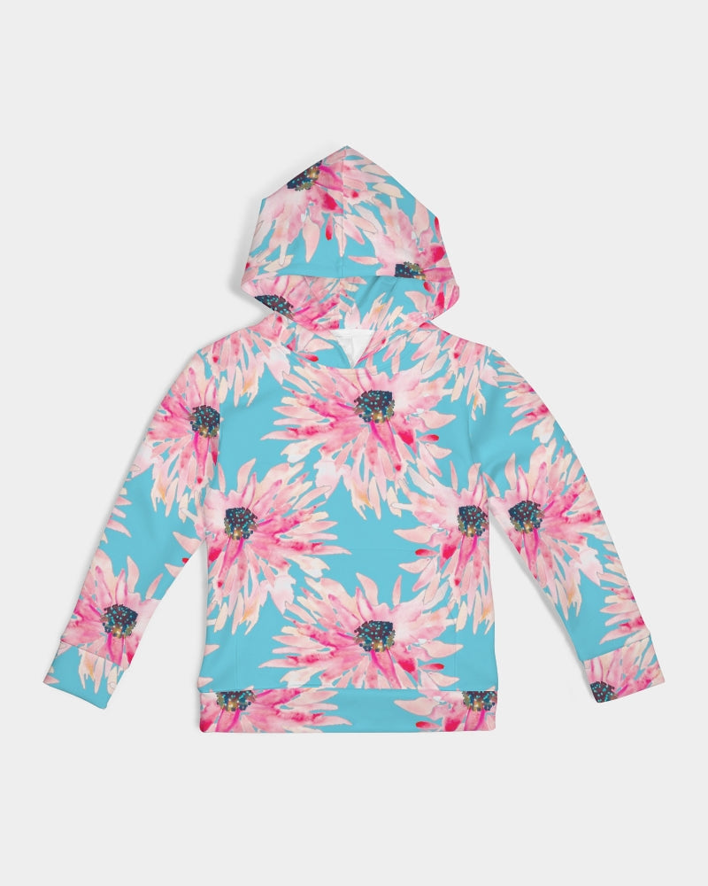 happy blue flowers Kids Hoodie