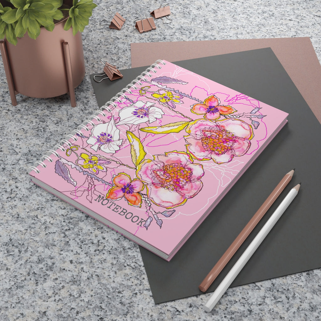 PINK BLOOMS, PARIS  | Spiral Notebook