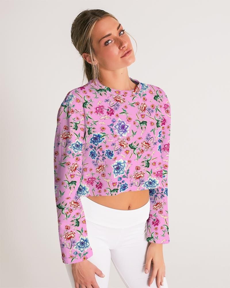AMORE PINK Women's Cropped Sweatshirt