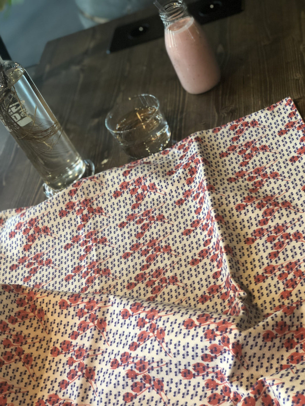 BLUE ROSY | Organic Dish Towel |