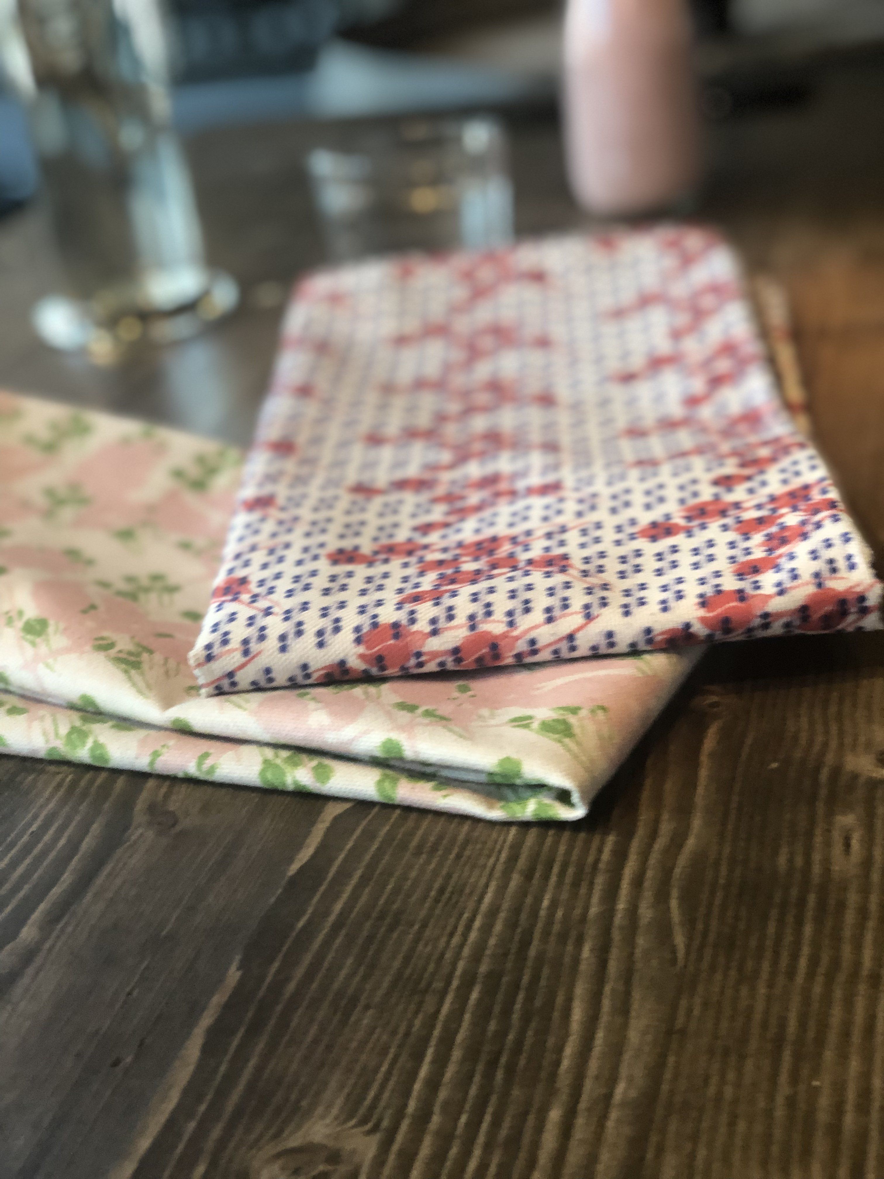 BLUE ROSY | Organic Dish Towel |