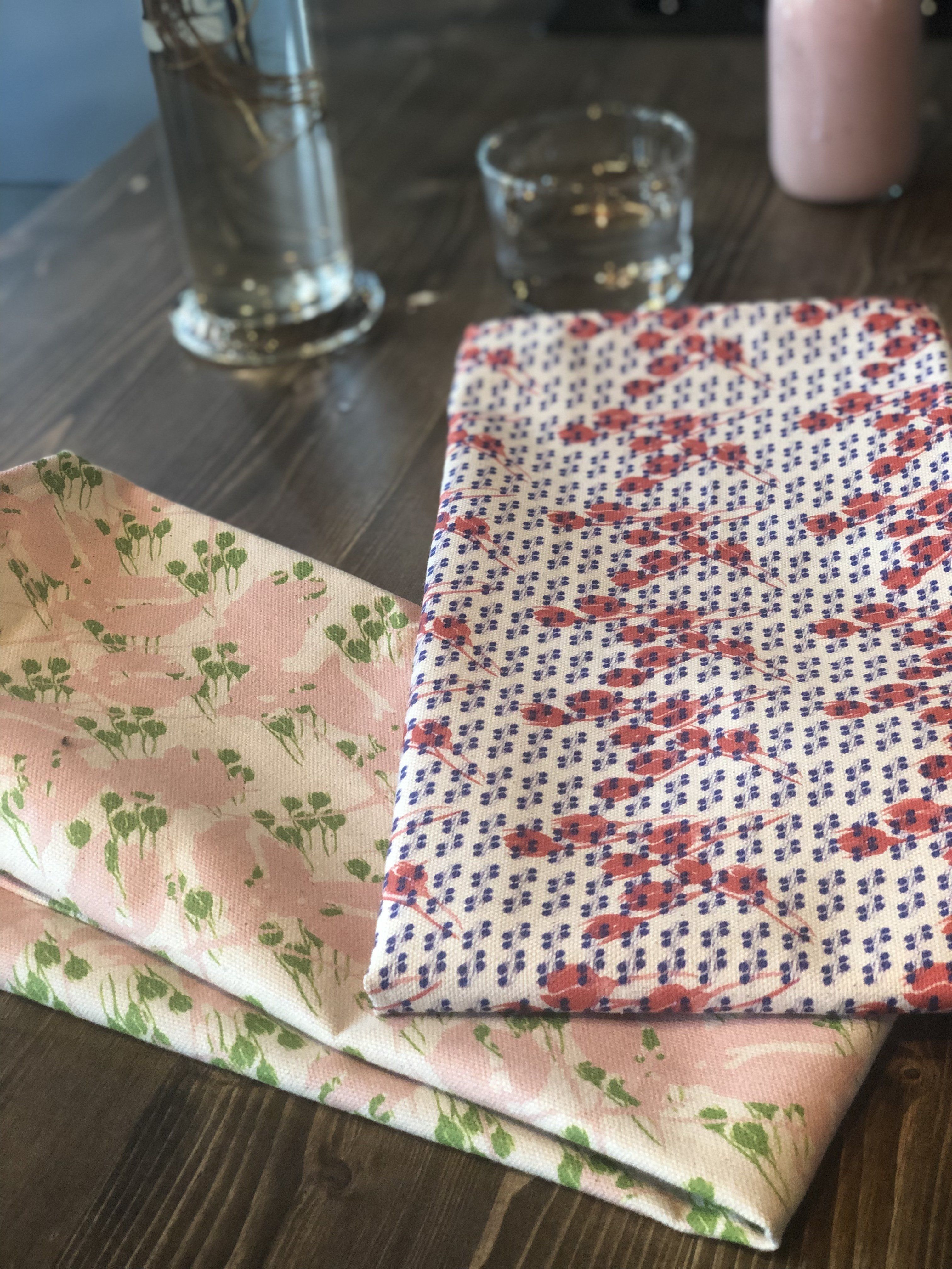 BLUE ROSY | Organic Dish Towel |