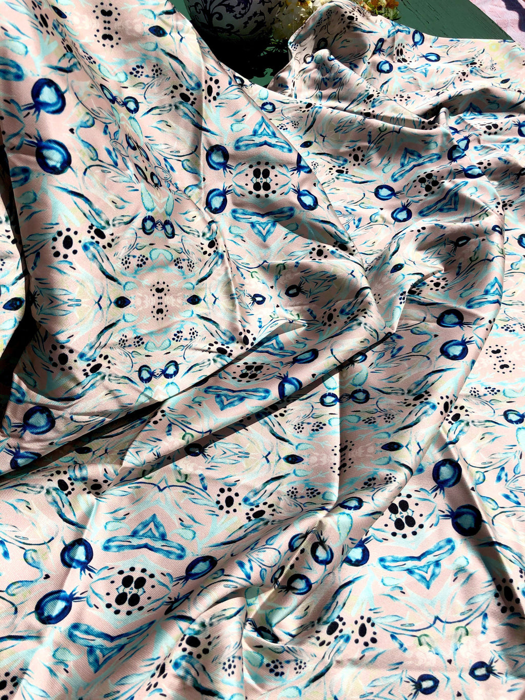 POMEGRANATE BLUE PAISLEY | SCARF & TEXTILE  |